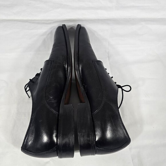 Giorgio Brutini Oxford Dress Shoes Men Size 9 Black Leather Square Toe Lace Up - Picture 5 of 9
